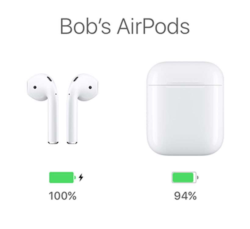 AirPods battery status