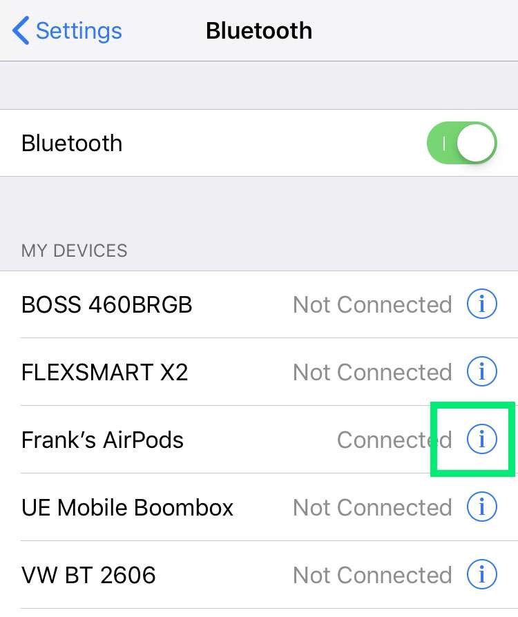 Rename AirPods on iPhone Settings 2 Rename AirPods on iPhone Settings 2