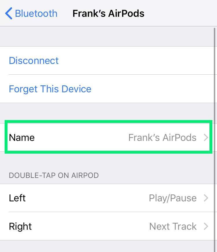 Rename AirPods on iPhone Settings 3 Rename AirPods on iPhone Settings 3