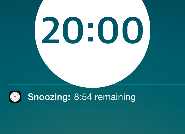 Alarm snoozed with Aeuria LS