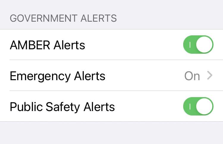 Emergency Alerts iPhone