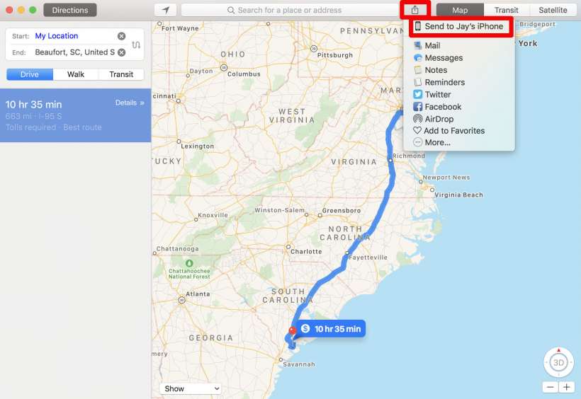 How to send Apple Maps and Google Maps directions from your computer to your iPhone