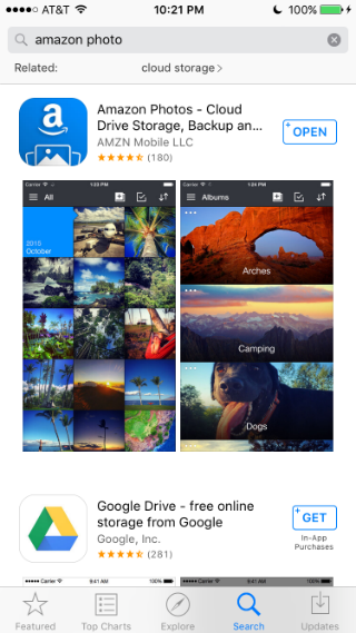How to use Amazon Photo cloud on iPhone.