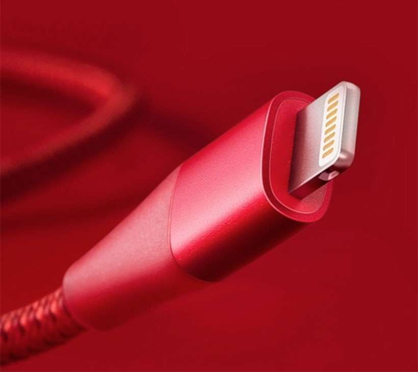 Anker Lightning cable red MFi