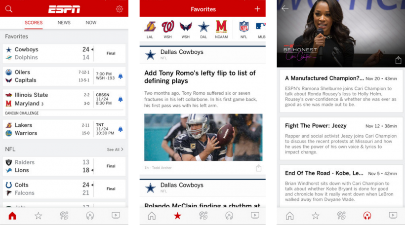 Watch live games on the ESPN app for iOS The iPhone FAQ