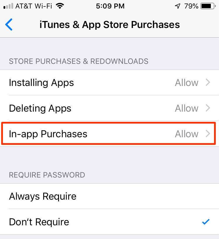 iTunes & App Store Purchases