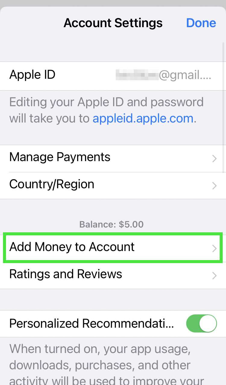 Apple Account check credit balance 3