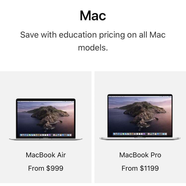 Apple Education Pricing
