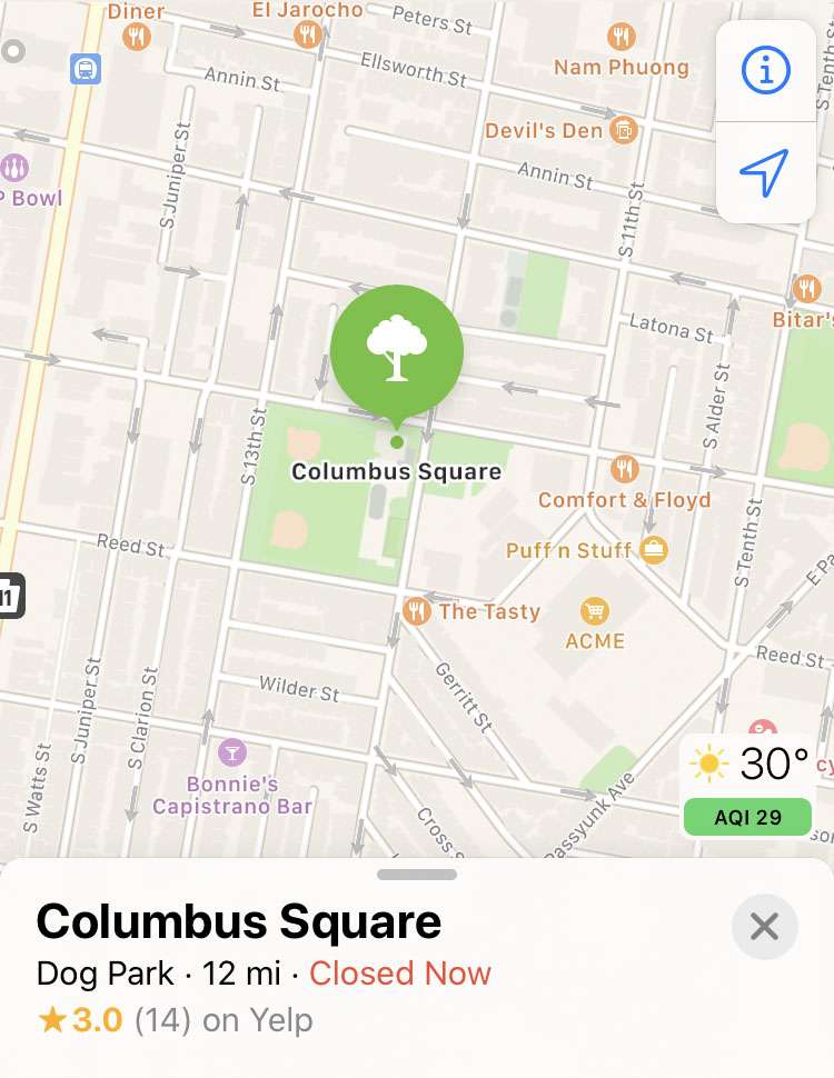 Apple Maps Location Services