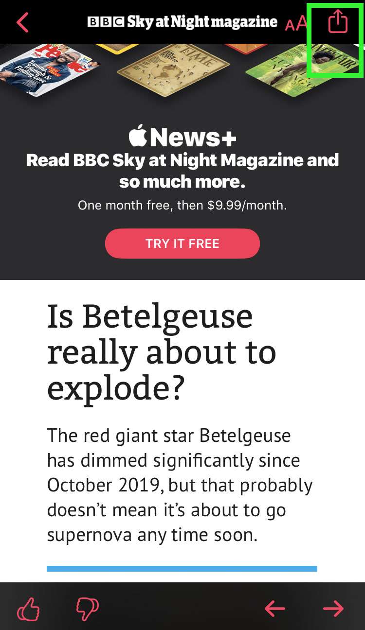 Apple News open story in Safari 3 Apple News open story in Safari 3