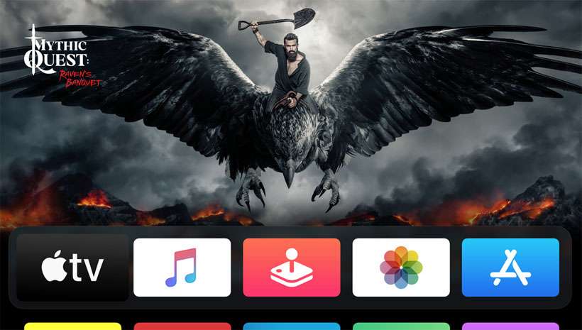 Apple TV home screen Apple TV home screen