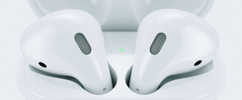 Apple AirPods in charger Apple AirPods in charger