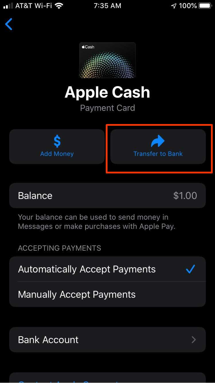 Deposit Check To Apple Cash