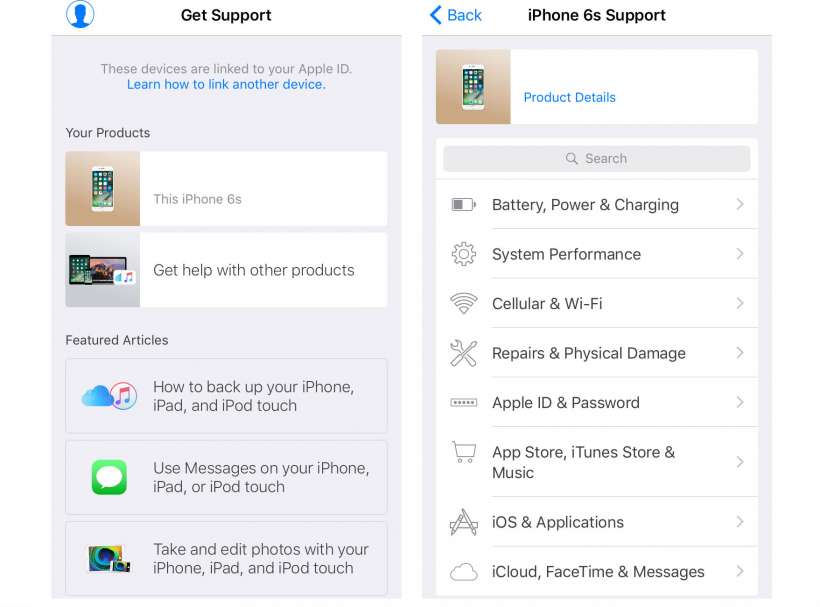 Apple Support App