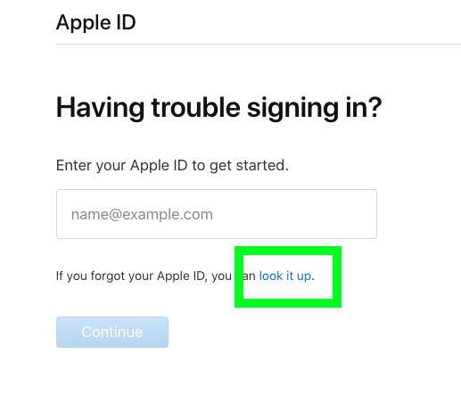 Forgot Apple ID