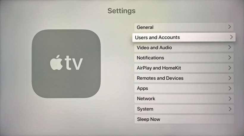 Apple TV accounts