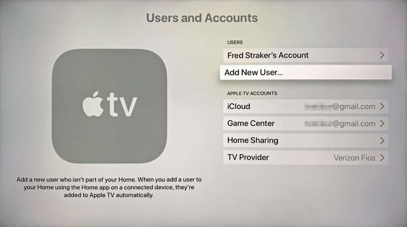 Apple tv account sales
