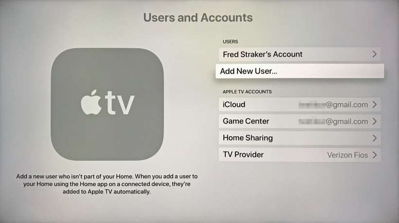 Apple TV accounts 1