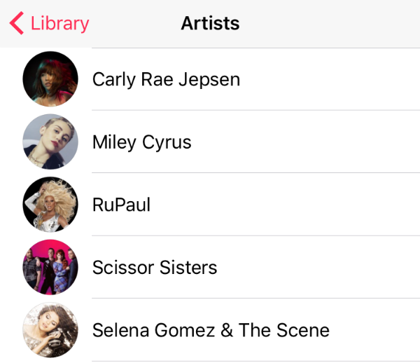 Artists Tab Apple Music Artists Tab