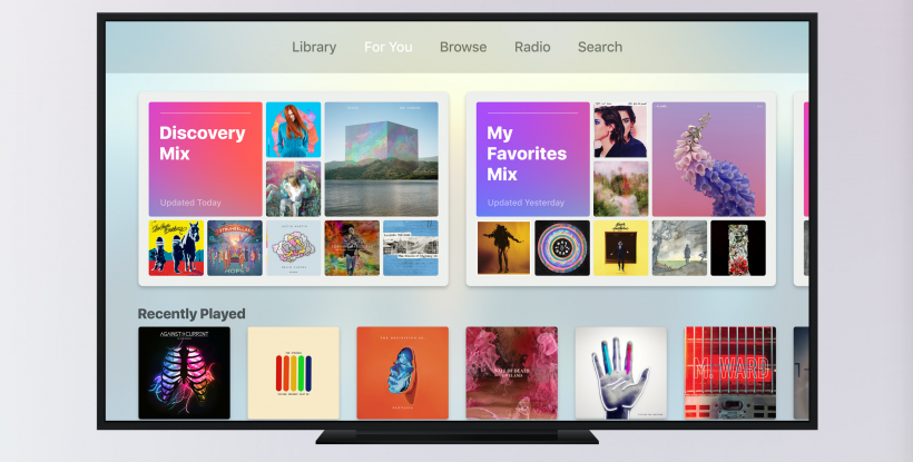 Apple TV updates Music