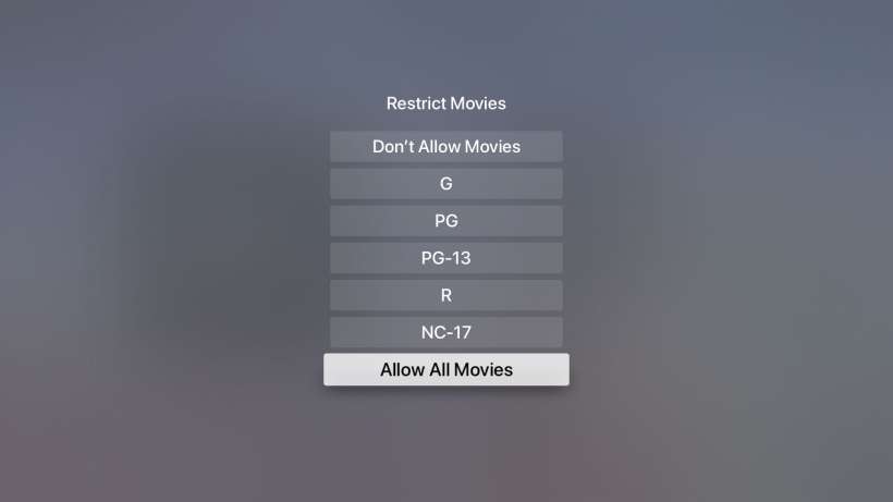 How to set parental restrictions on Apple TV.