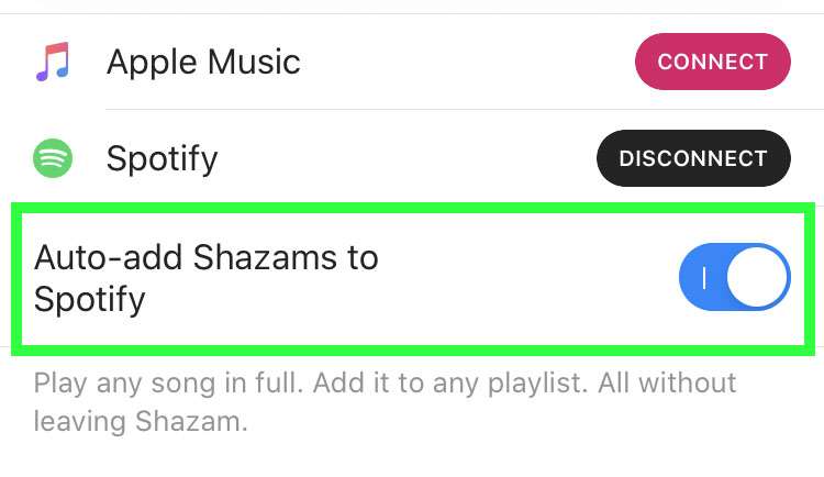 Auto-add Shazams