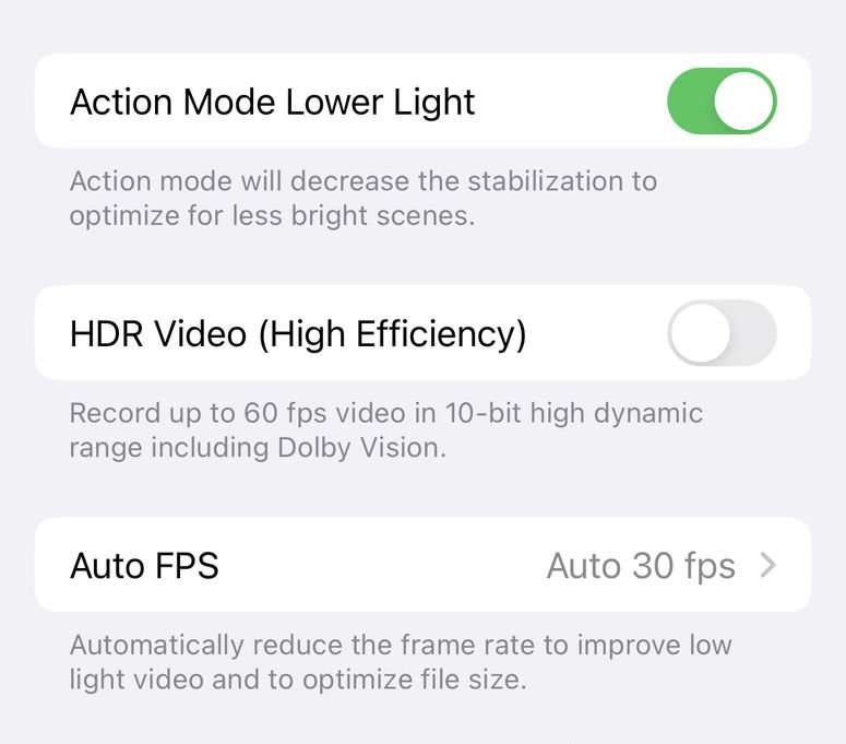 Auto FPS iPhone