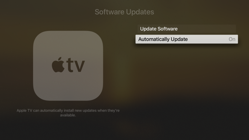 Disable auto system updates tvOS Disable auto system updates tvOS