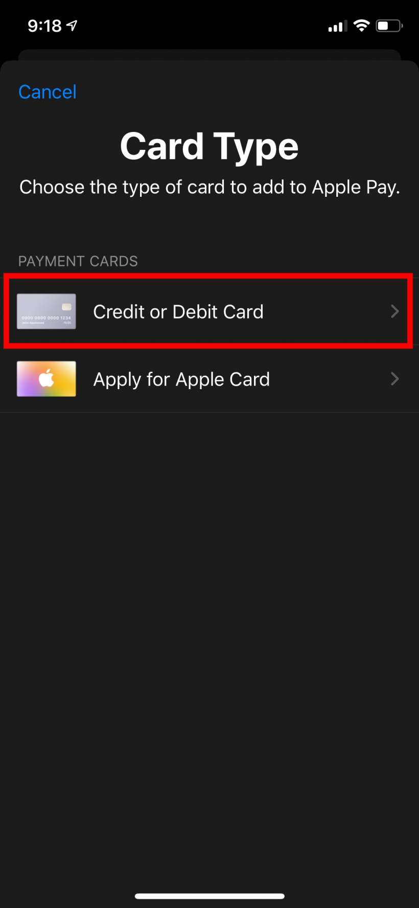 How to change your default Apple Pay credit/debit card in the Wallet app on iPhone.