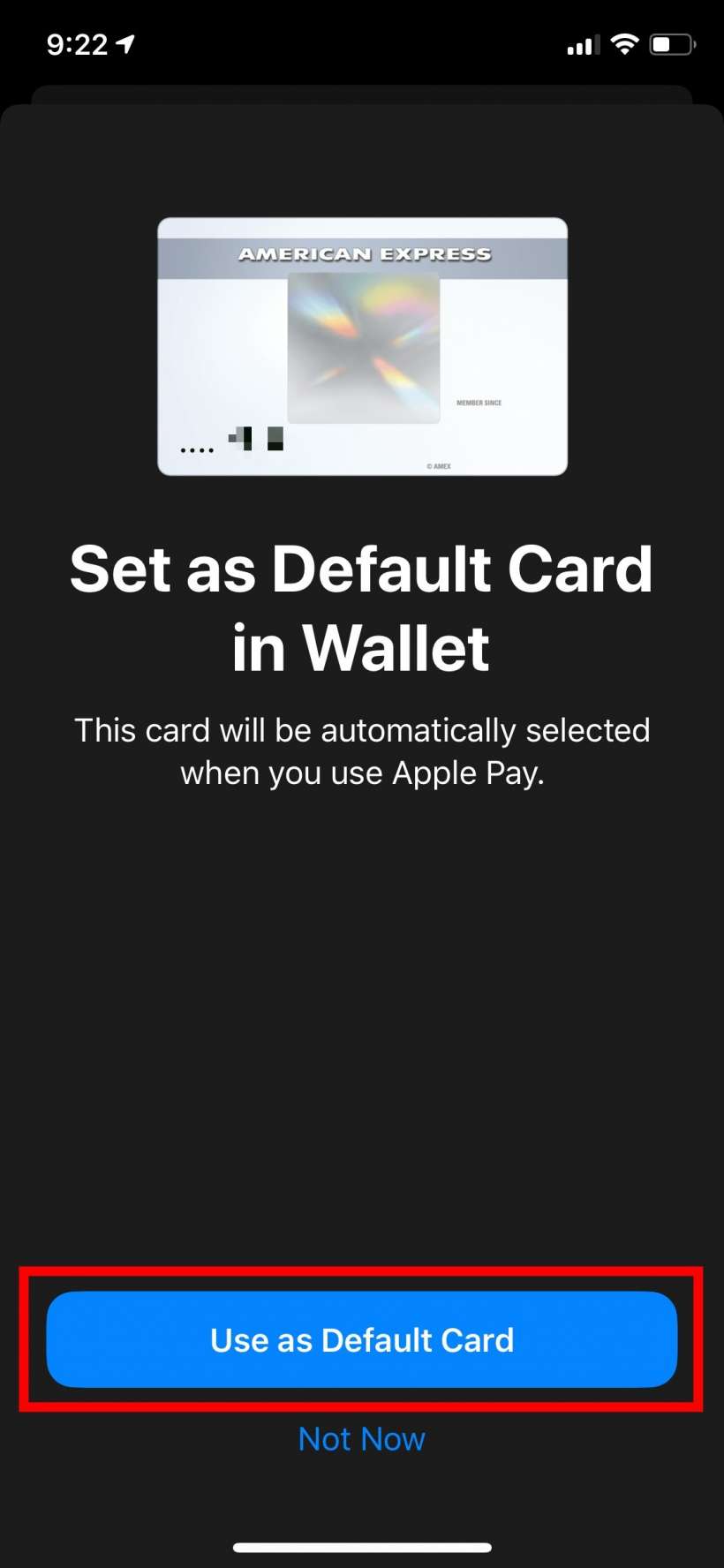 How to change your default Apple Pay credit/debit card in the Wallet app on iPhone.