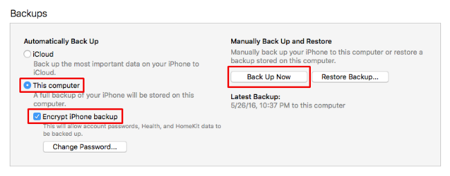 How to archive a backup of your iPhone in iTunes.