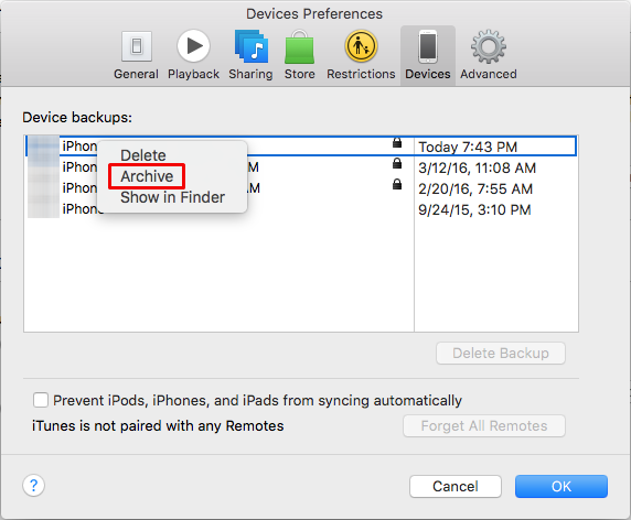 How to archive a backup of your iPhone in iTunes. How to archive a backup of your iPhone in iTunes.