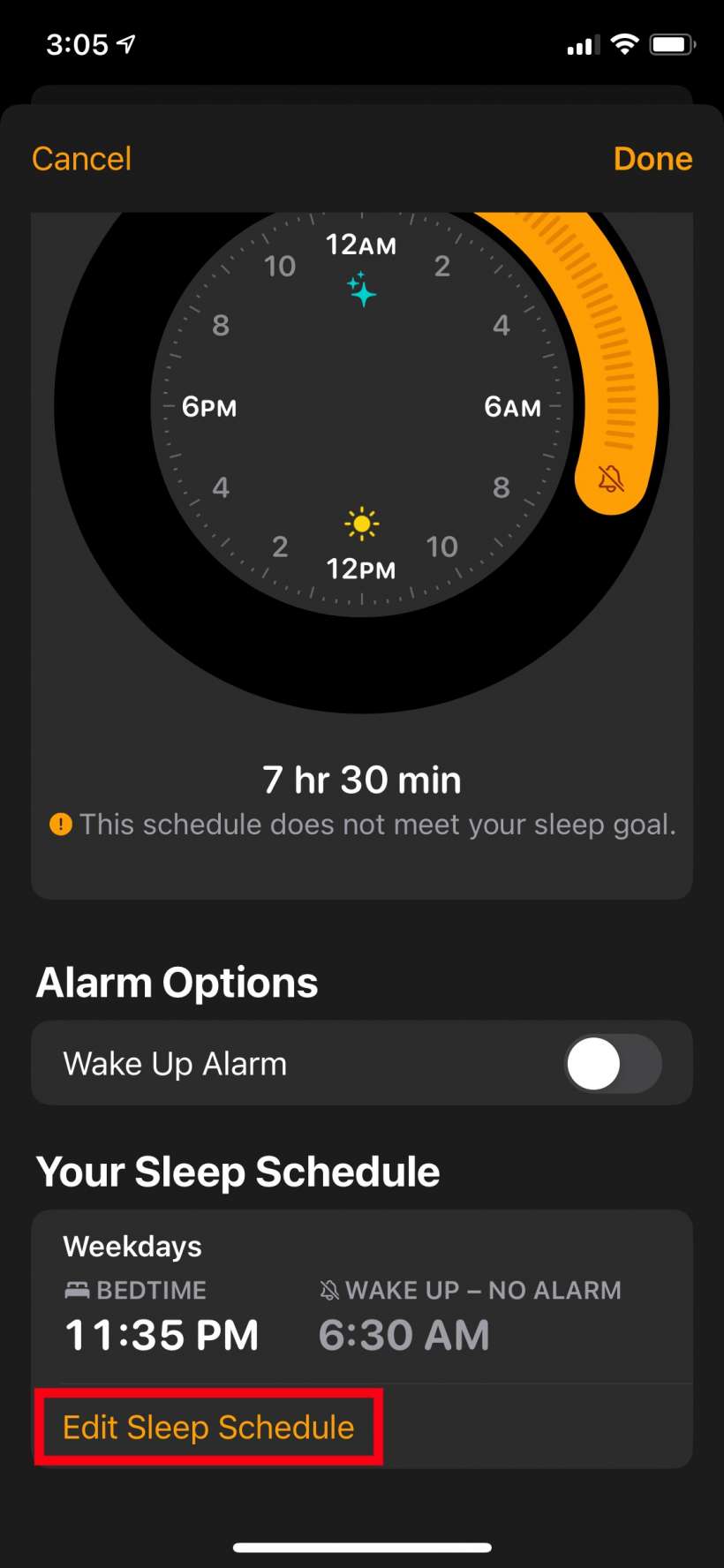 How to schedule Bedtime sleep schedule alarms on iPhone.