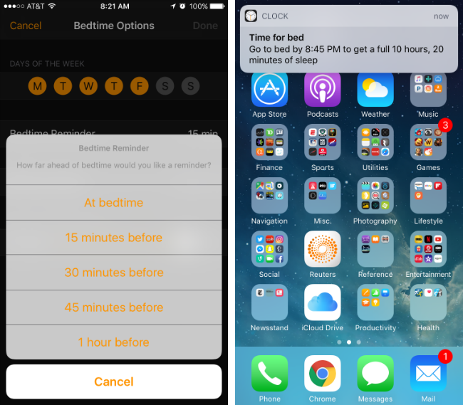How to use the Bedtime feature in iOS 10.