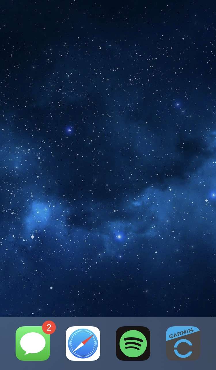 iPhone blank home screen