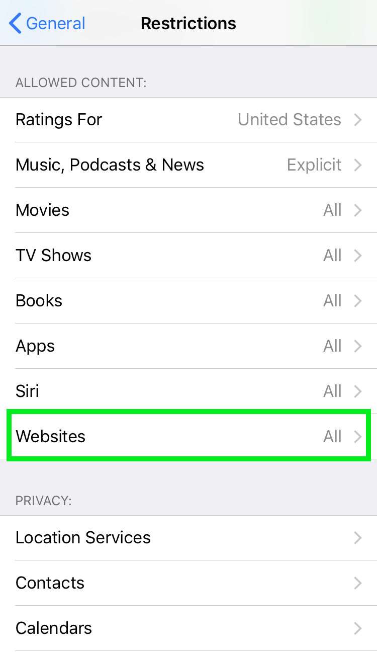 How to block websites on iPhone iPad 6