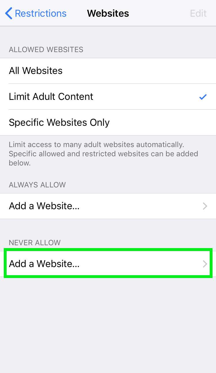 How to block websites on iPhone iPad 8