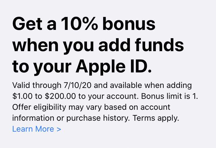 Apple Offers 10 Bonus On Apple ID Funds The IPhone FAQ apple-offers-10-bonus-on-apple-id-funds-the-iphone-faq