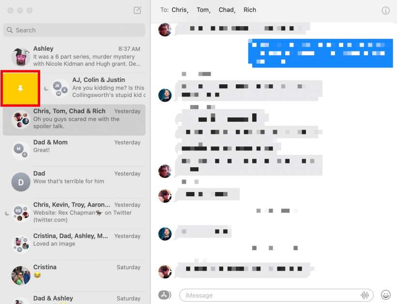 How to pin conversations, inline reply to messages and mention contacts in Messages for macOS Big Sur.