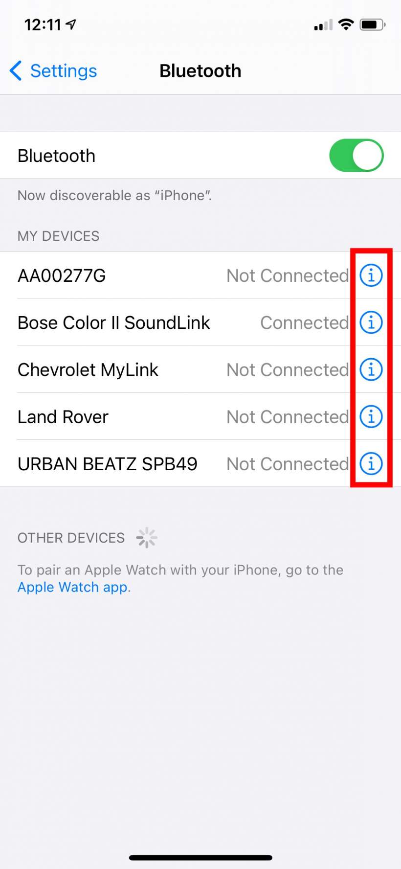 How to classify Bluetooth device types on iPhone and iPad.