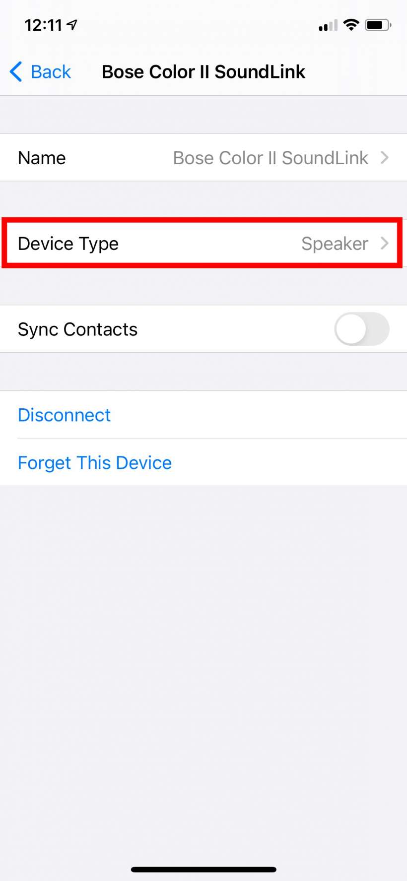 How to classify Bluetooth device types on iPhone and iPad.