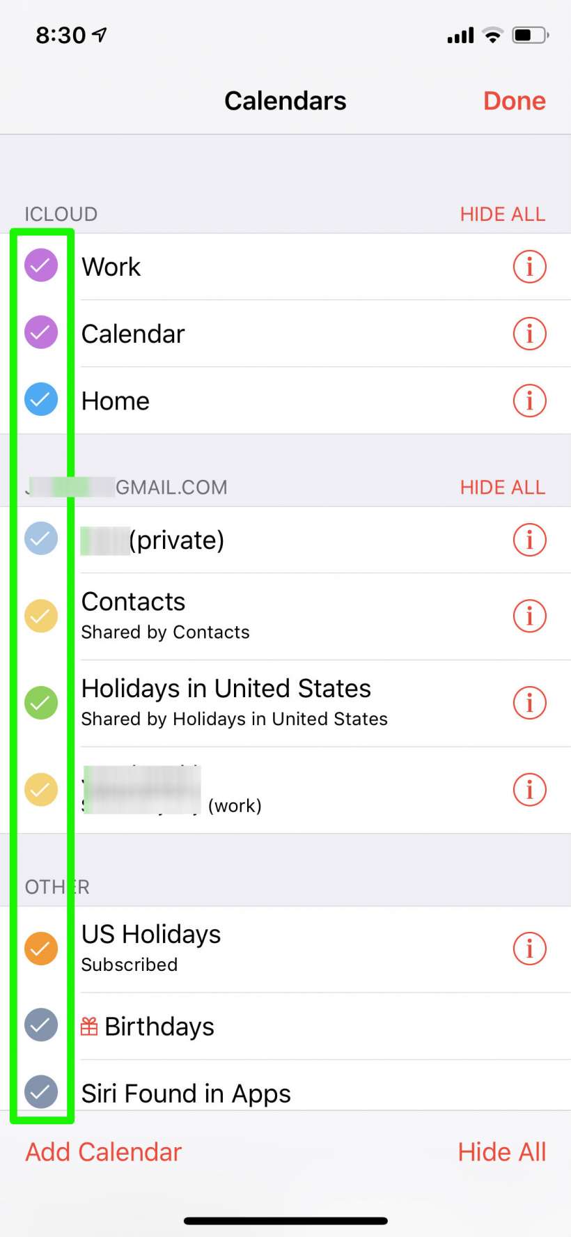 How to hide work, private and other calendars in Calendar for iPhone and iPad. How to hide work, private and other calendars in Calendar for iPhone and iPad.