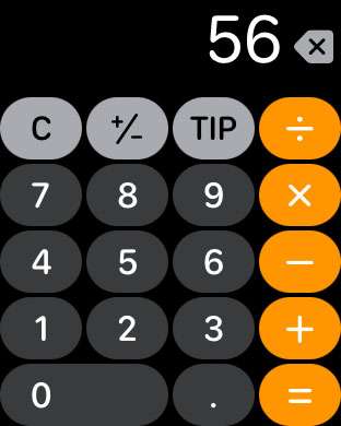 Apple Watch calculator