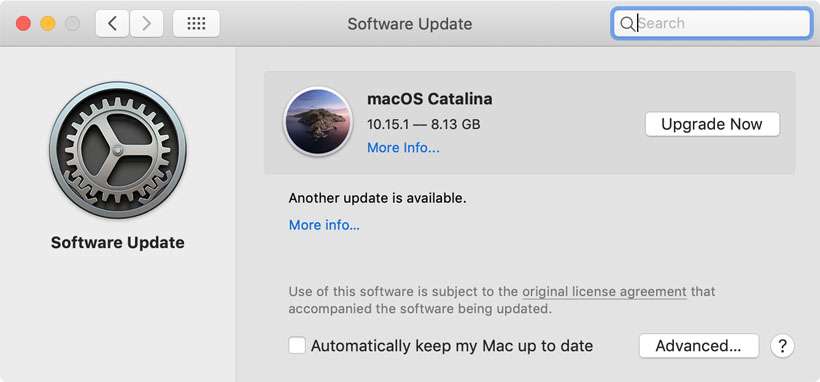 macOS Catalina update