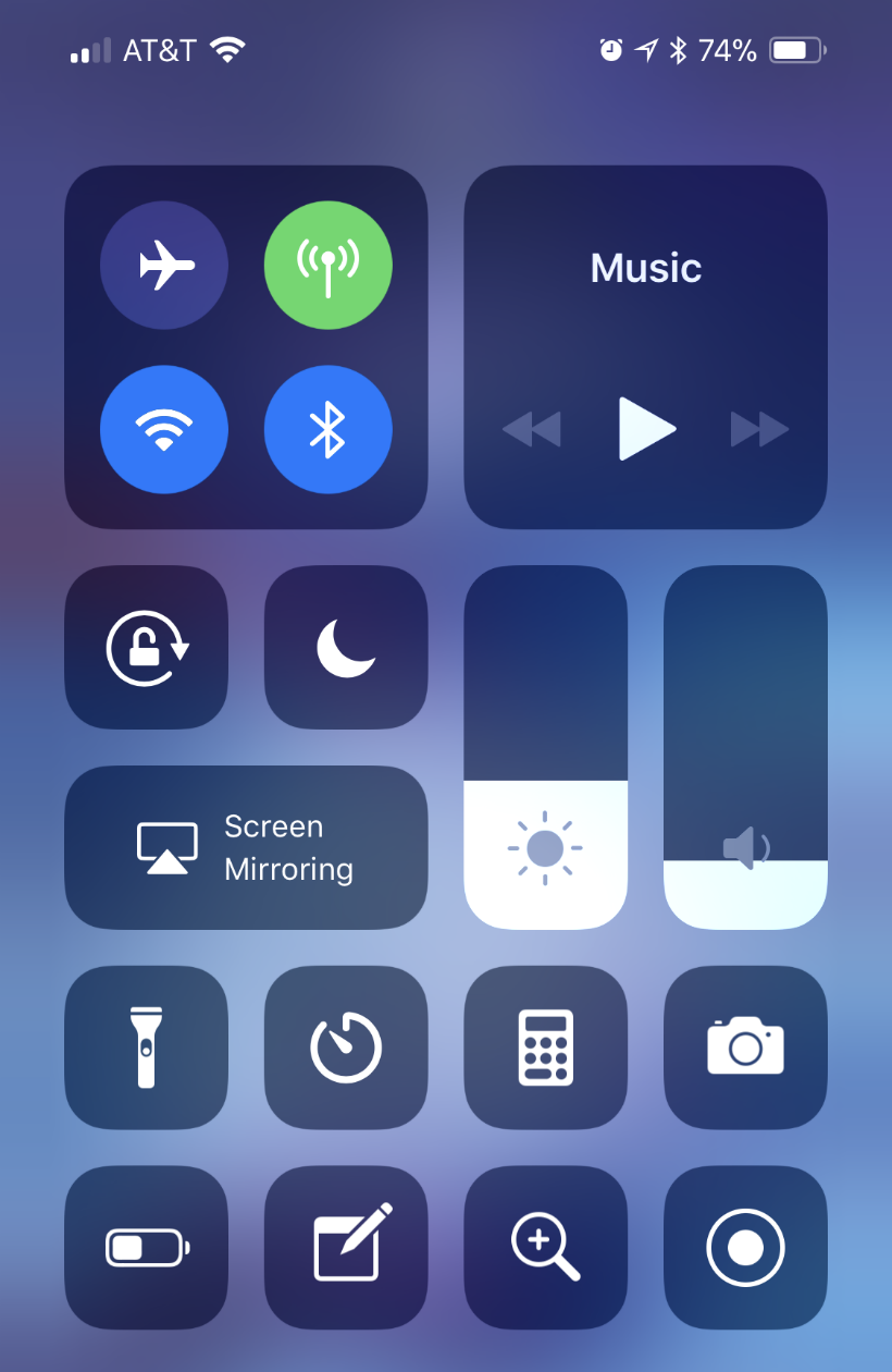 How to easily open Control Center on iPhone X with a virtual button.