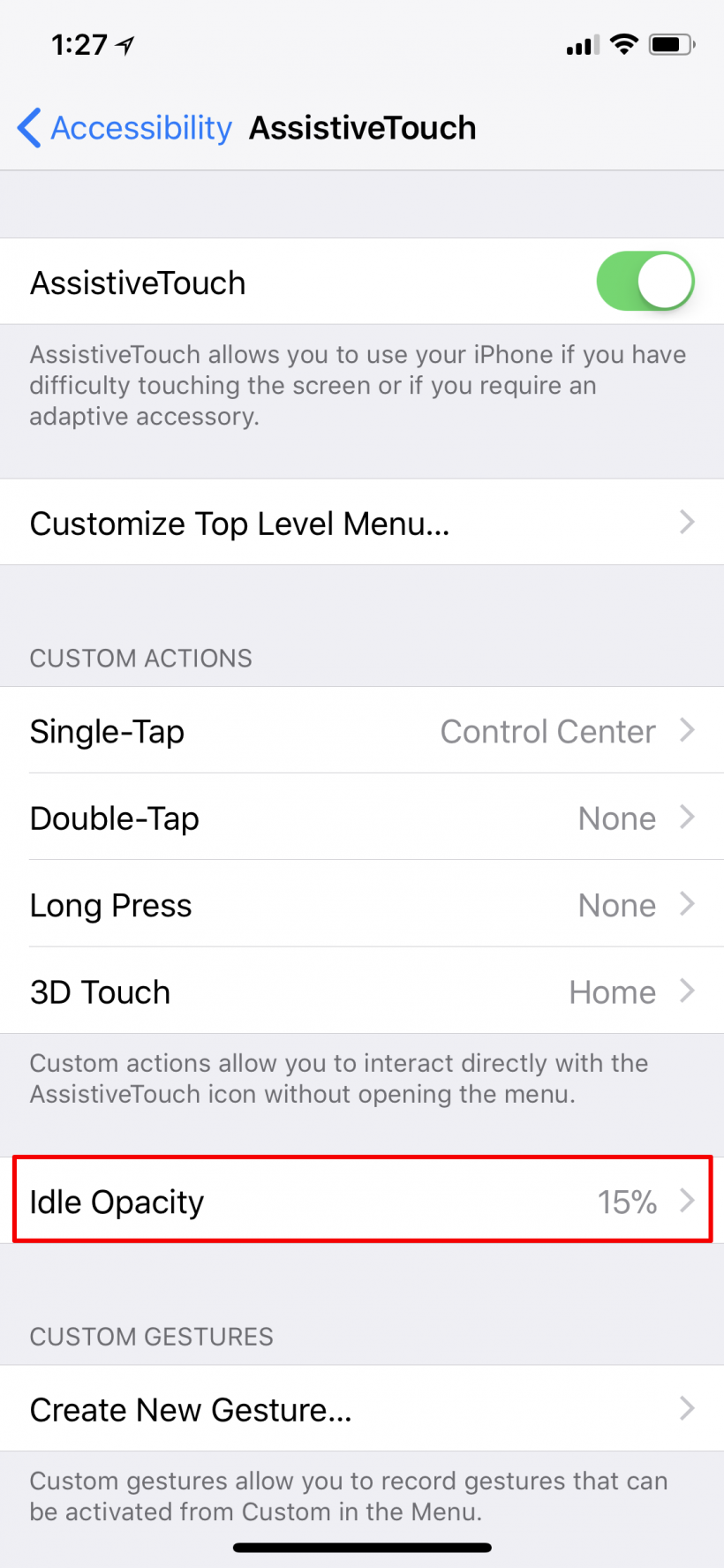 How to easily open Control Center on iPhone X with Assistive Touch.