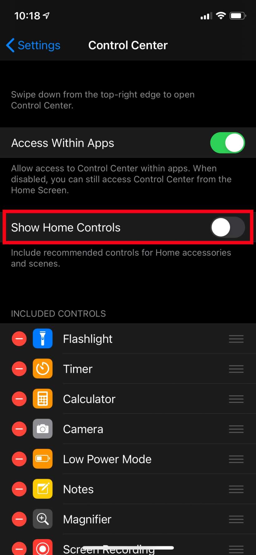 How to remove Home Controls from Control Center on iPhone and iPad in iOS 14.