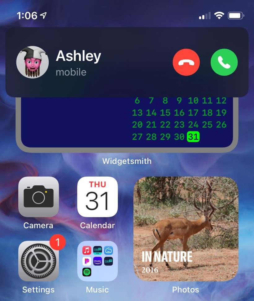 How to return to full screen call notifications on iPhone.