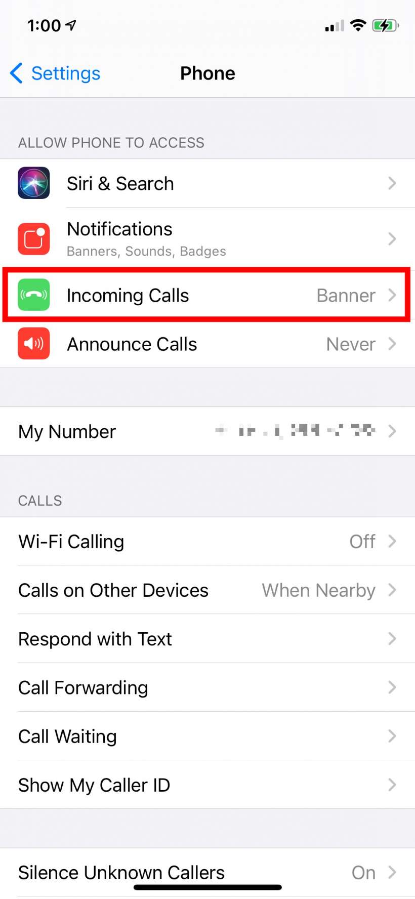 How to return to full screen call notifications on iPhone.