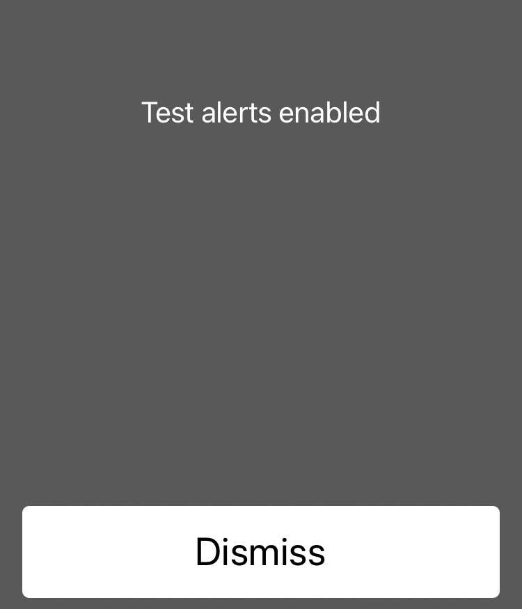 WEA test messages enabled